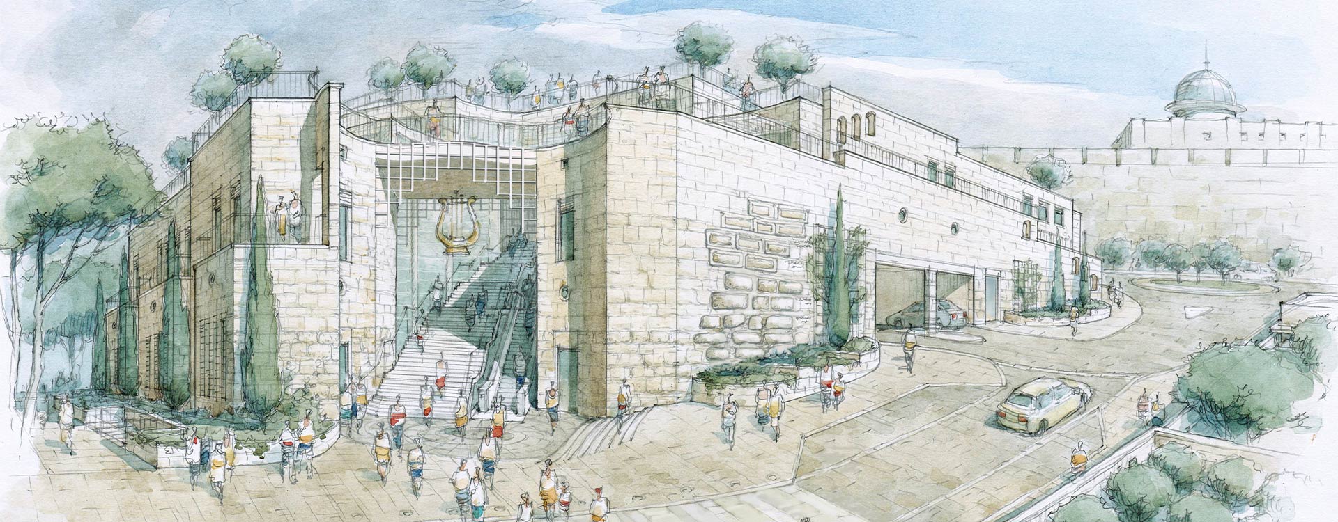 הקמת מרכז מבקרים קדם, ירושלים